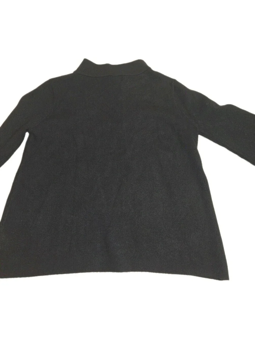 Fate NWT Black Mock Neck Pullover Sweater 3/4 Sleeve Sz S Viscose Blend Basic